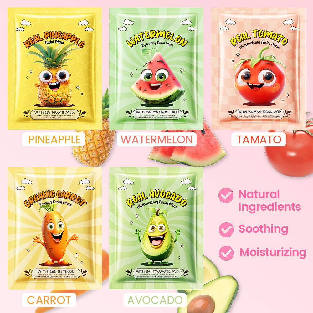 Kaely masque fruit-collagen, texture douce et hydratante.