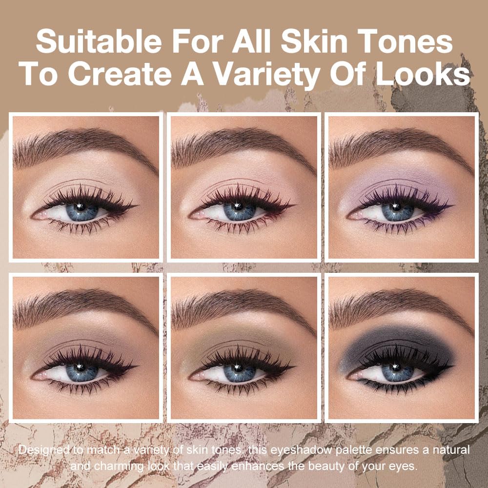 Kaely ombres mini nu fumé application yeux offre rendu homogène et longue tenue.