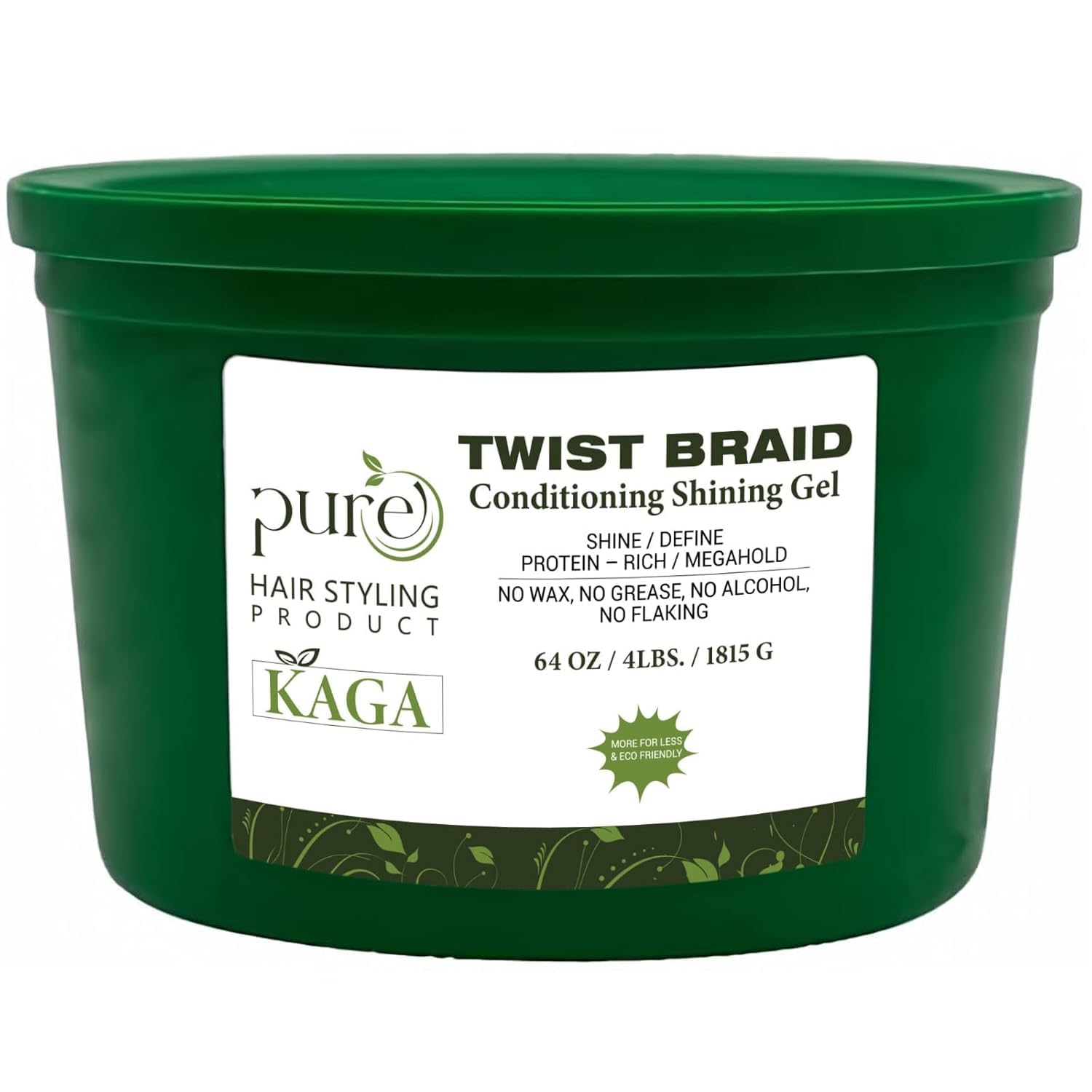 KAGA Pure O Natural Neatbraid – tenue ferme 24h pour chignons et tresses.