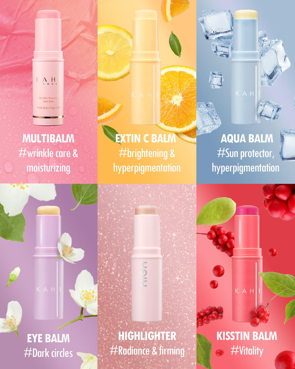 Teinte naturelle du KAHI Kisstin Balm pour lèvres et joues, avec glow discret.