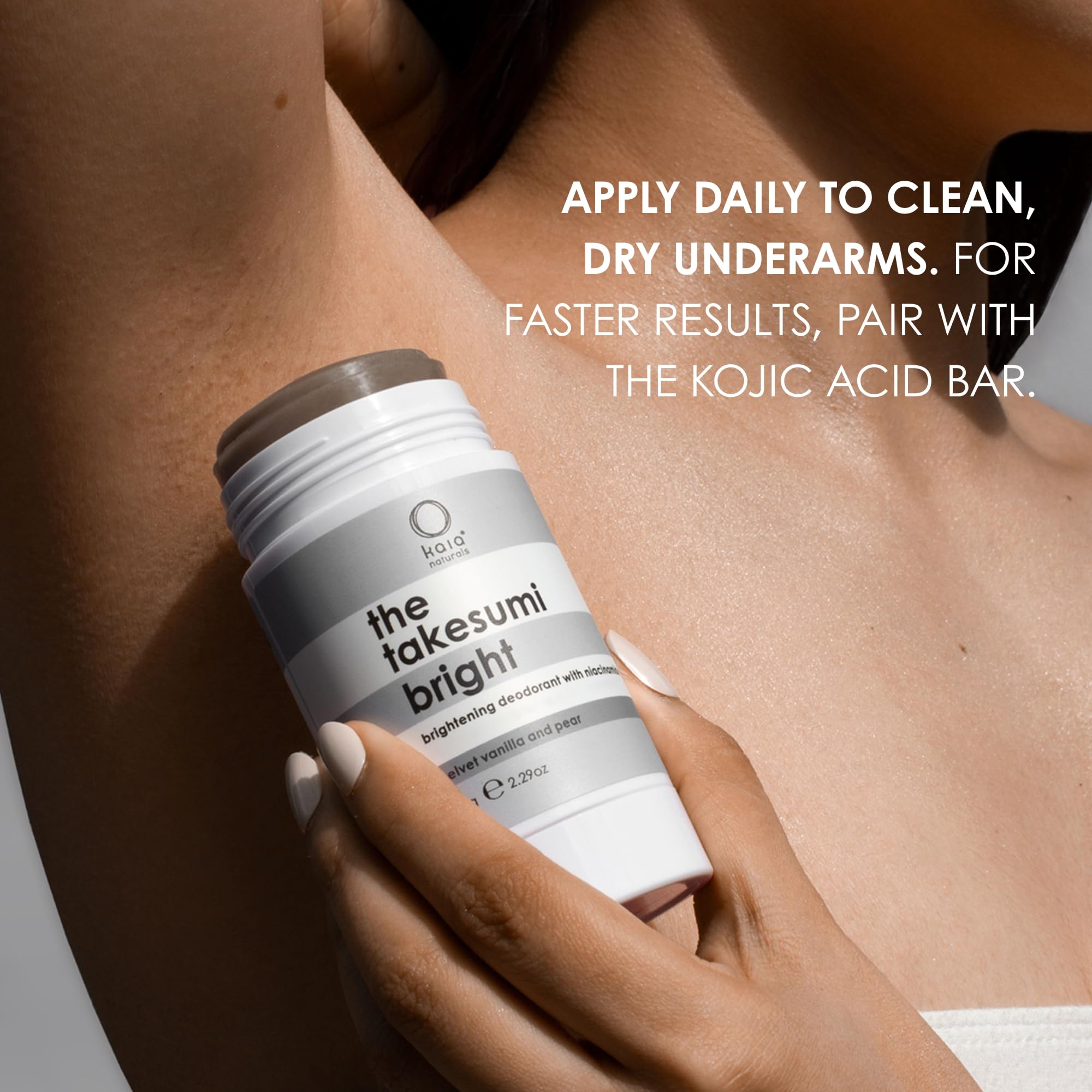 Kaia Naturals Takesumi Bright sans bicarbonate: formule douce pour peaux sensibles.