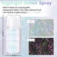 KAICOERLY Roll-on glitter clavicule: accent léger et scintillant durable pour les fêtes.