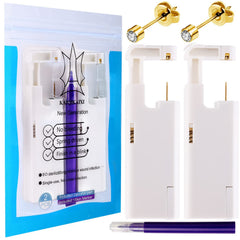 KaiQikaixI kit piercing oreille automatique 4mm doré, précision à domicile.