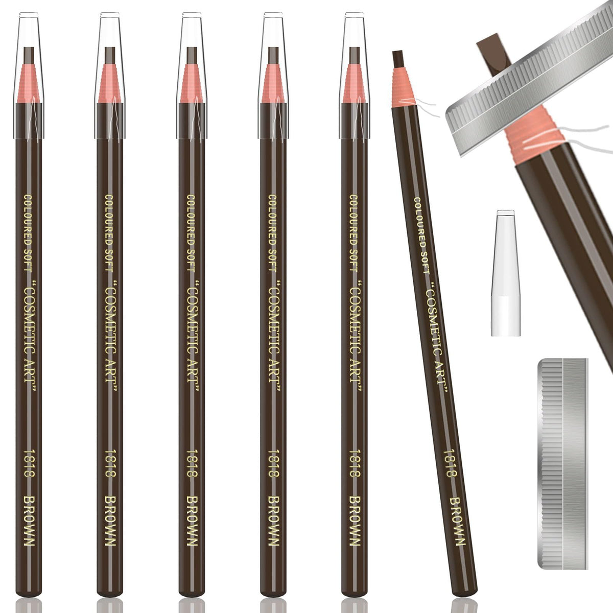KAIQIKAIXI ensemble de 6 crayons sourcils imperméables pour une tenue durable.