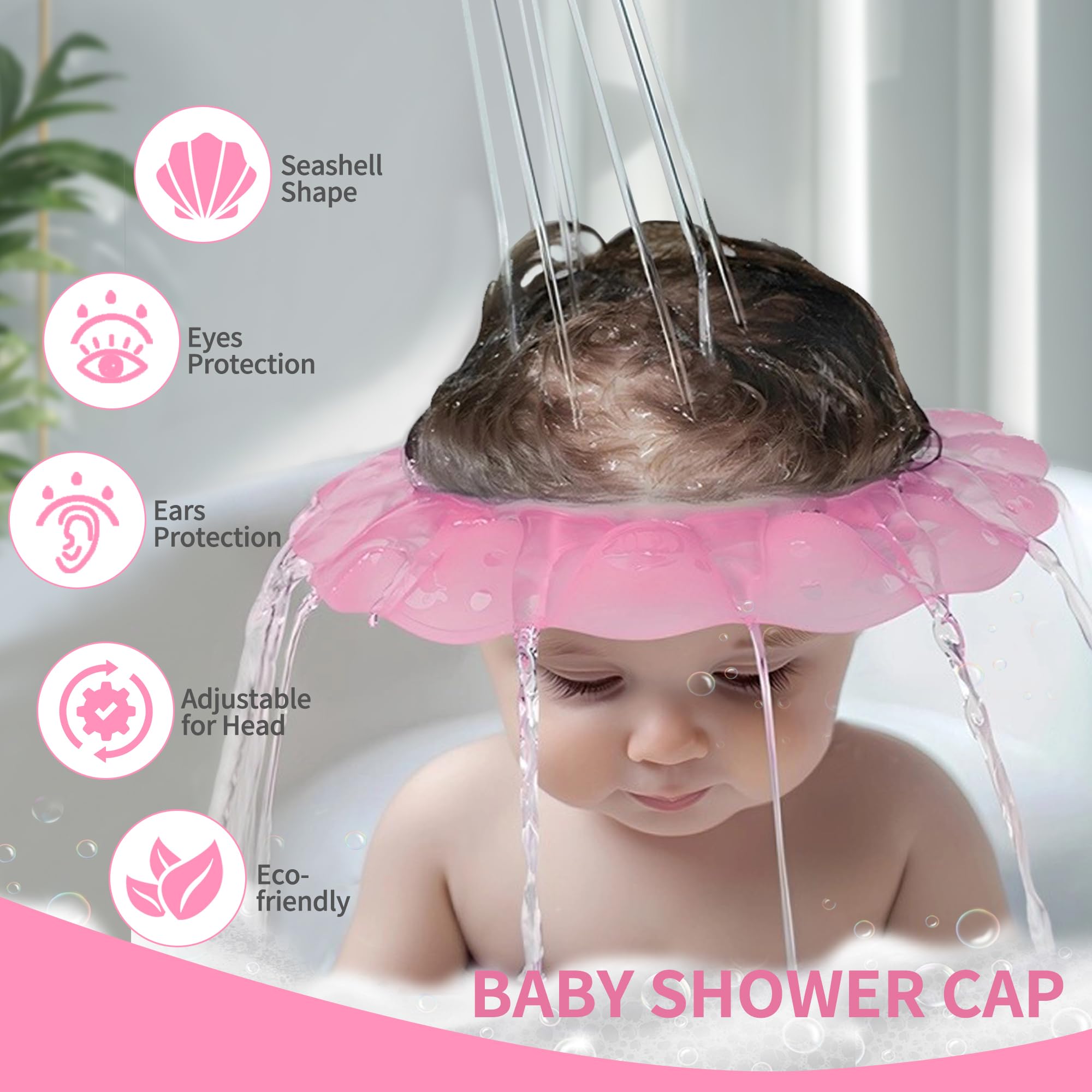 Capuchon bain Kair avec ajustement précis et sécurité pendant le lavage.