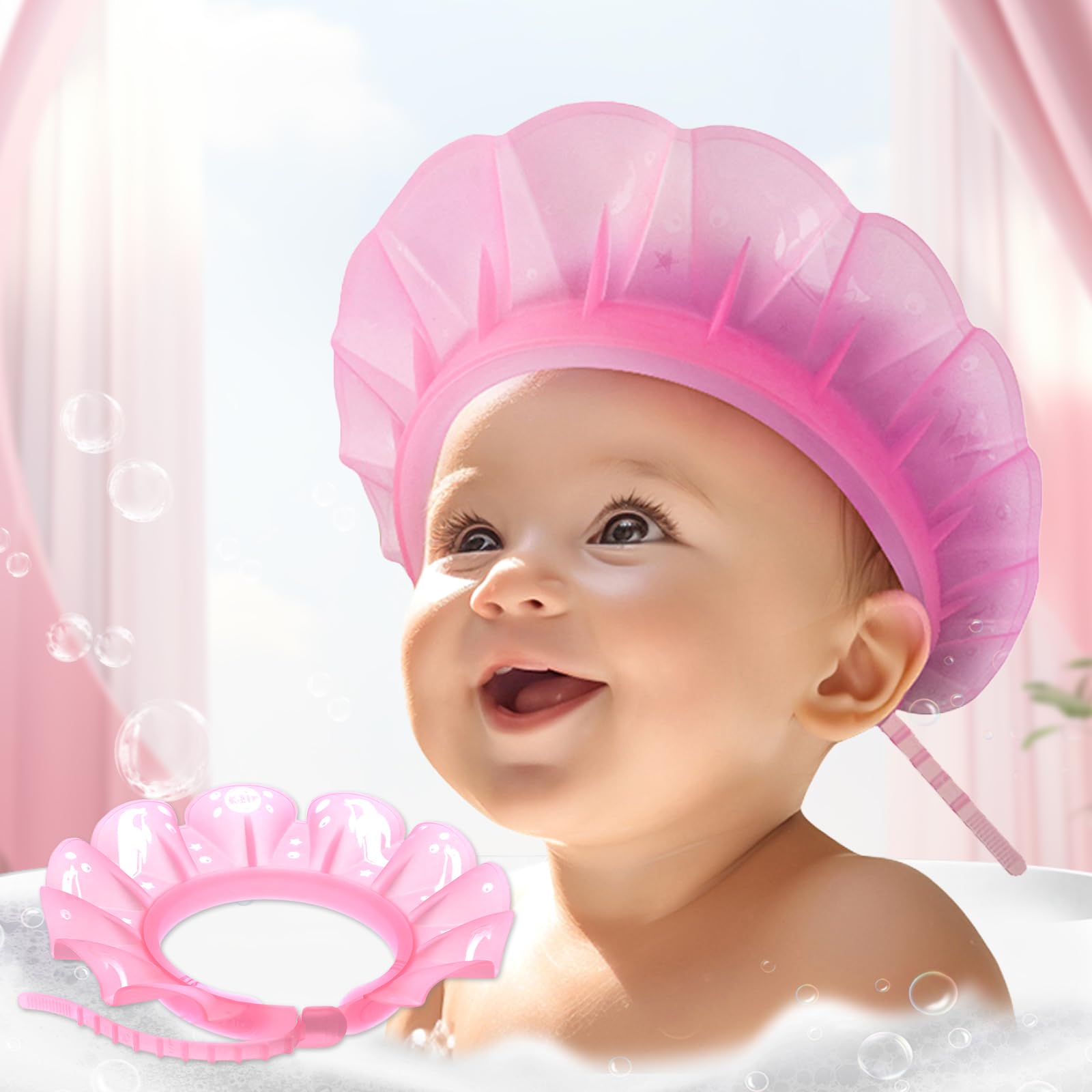 Kair cap bebe en silicone doux protège les yeux lors du bain.