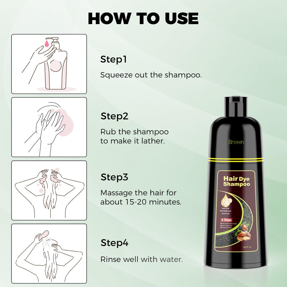 KAISASA couleur brun, démonstration de couverture gris rapide sur cheveux variés.