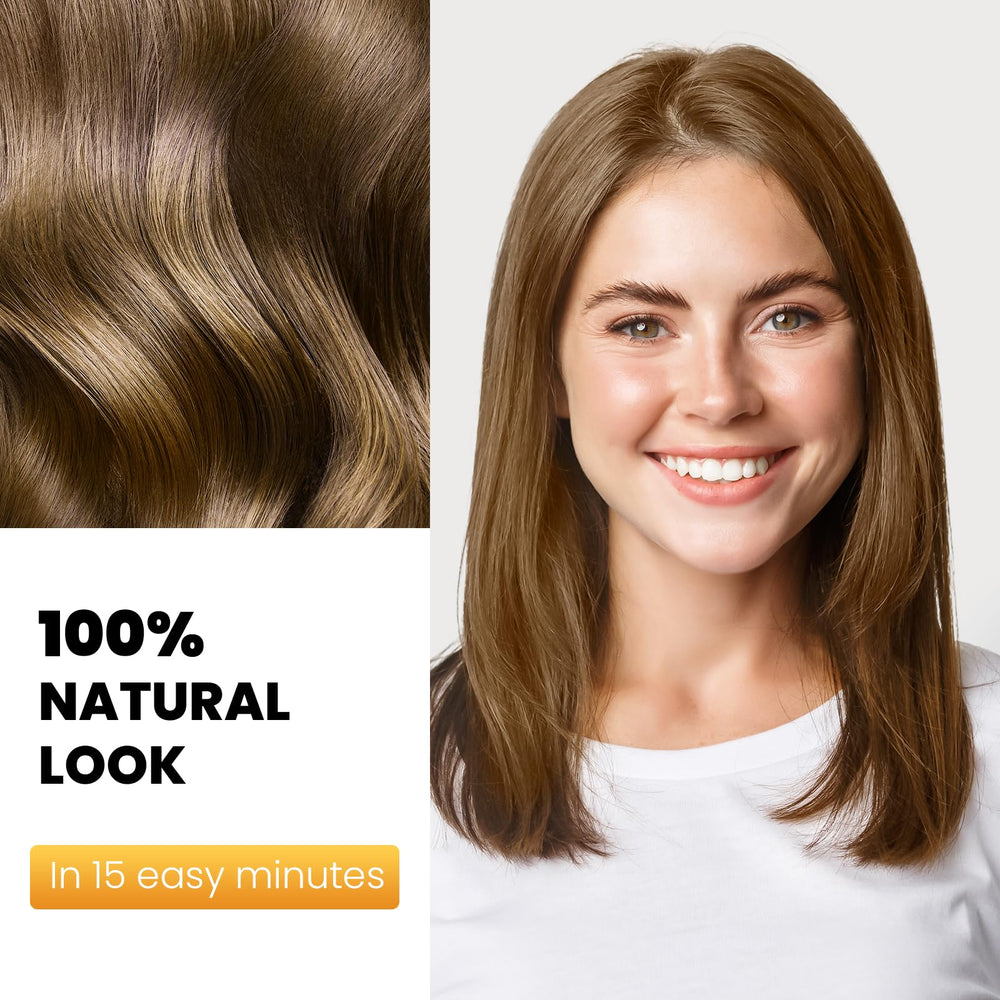 KAISASA Hair Dye Shampoo – aperçu avant/après sur cheveux gris.