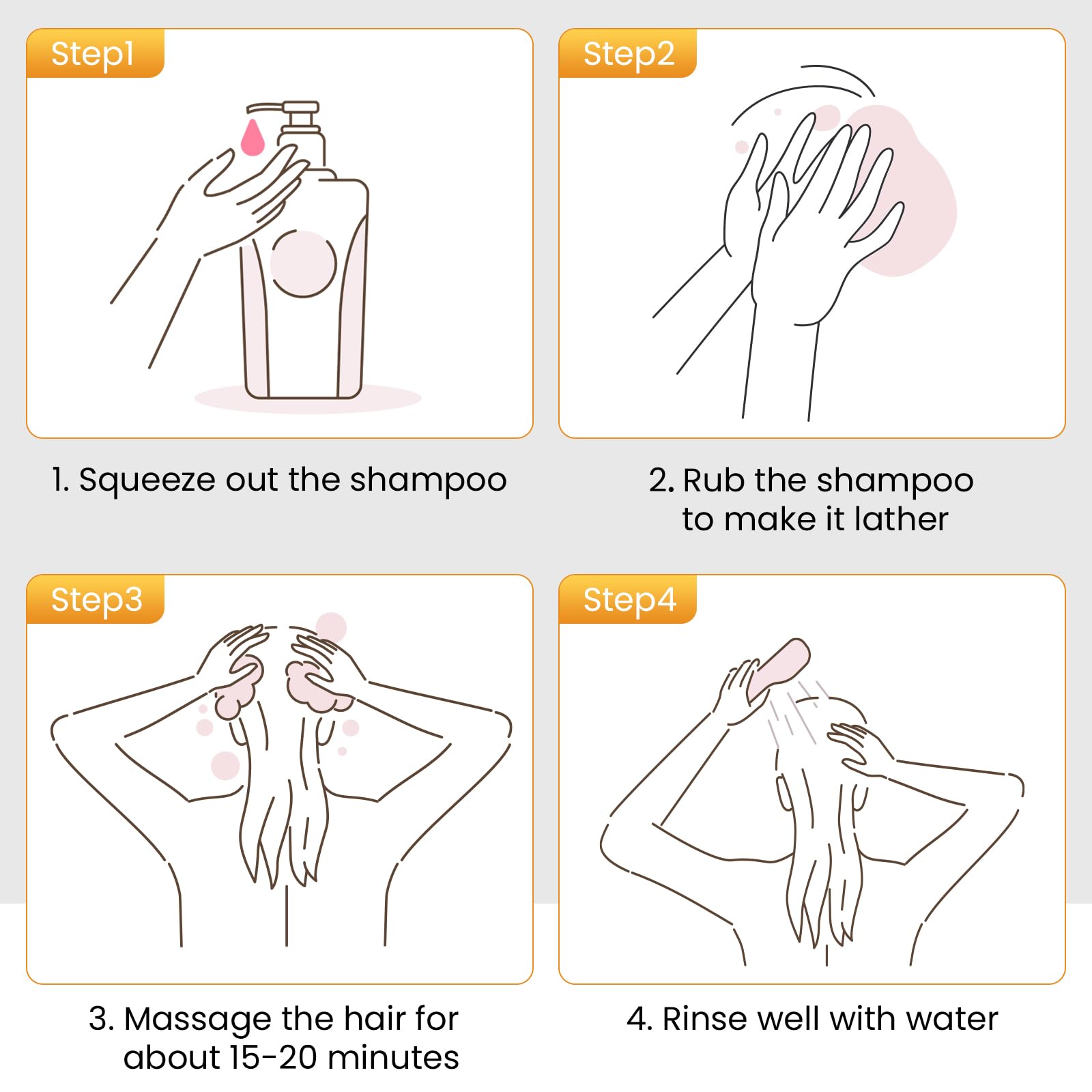 KAISASA Hair Dye Shampoo – ingrédients à base de plantes pour nourrir le cuir chevelu.