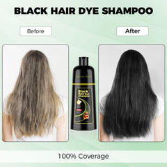 KAISASA Shampoing colorant noir, texture crème douce pour une application fluide.