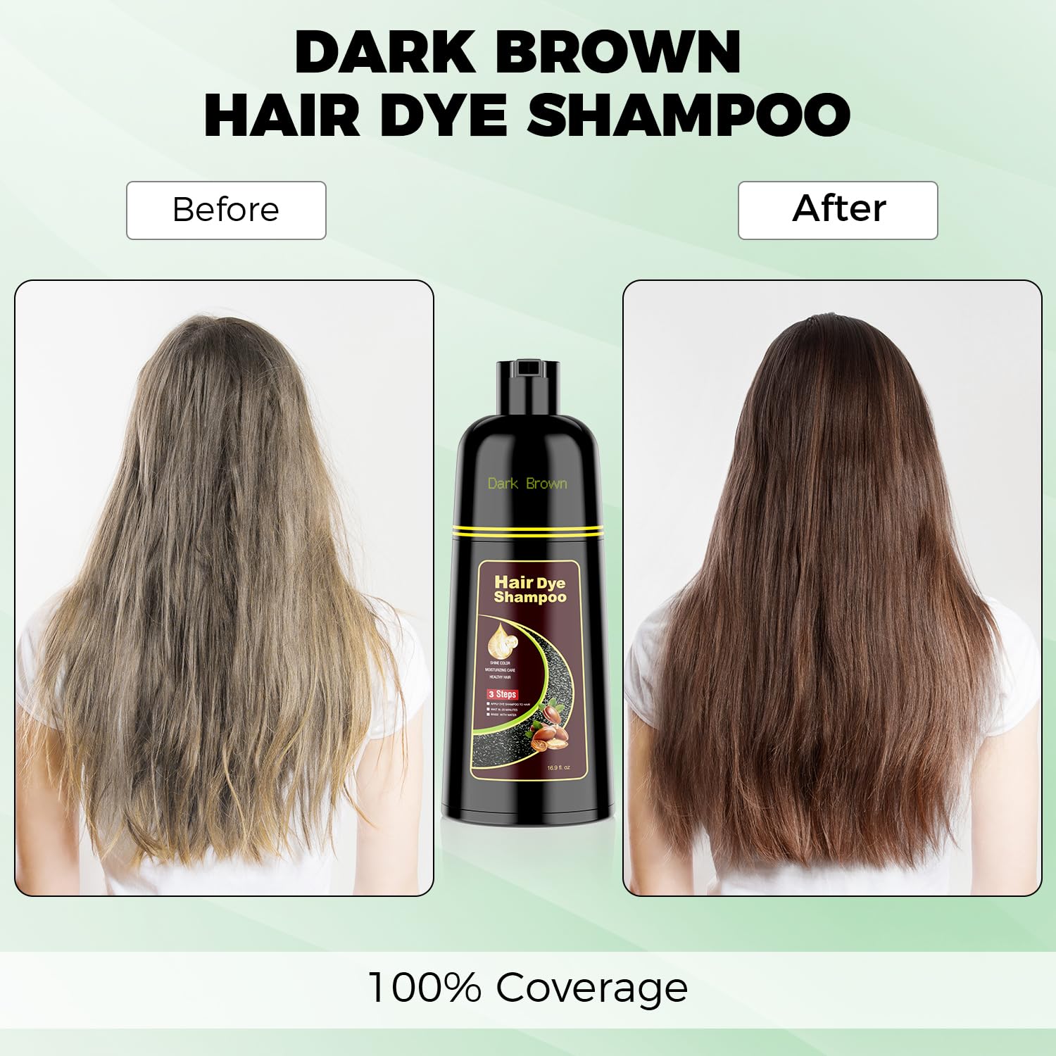 KAISASA Shampoing couvre les racines gris avec une teinte naturelle.