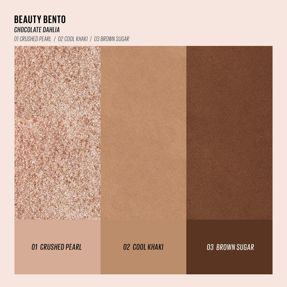 KAJA Beauty Bento 08 Chocolate Dahlia, application rapide au doigt pour un look personnalisé.