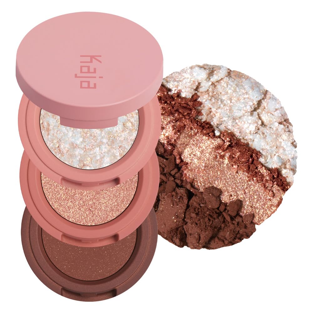 Kaja Beauty Bento Coral Sunrise mosaic chrome for radiant lid look