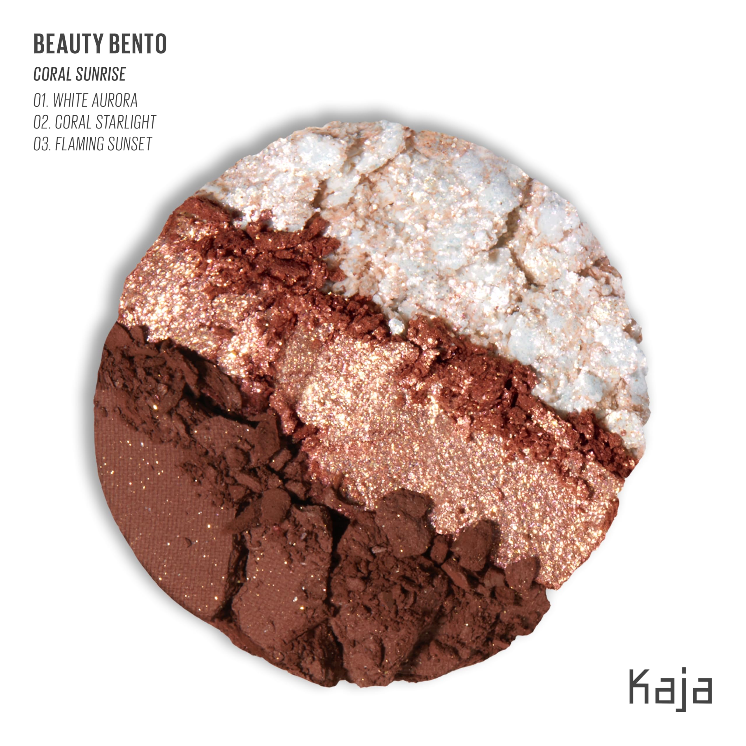 Kaja Beauty Bento Coral Sunrise shimmer shade adds luminosity