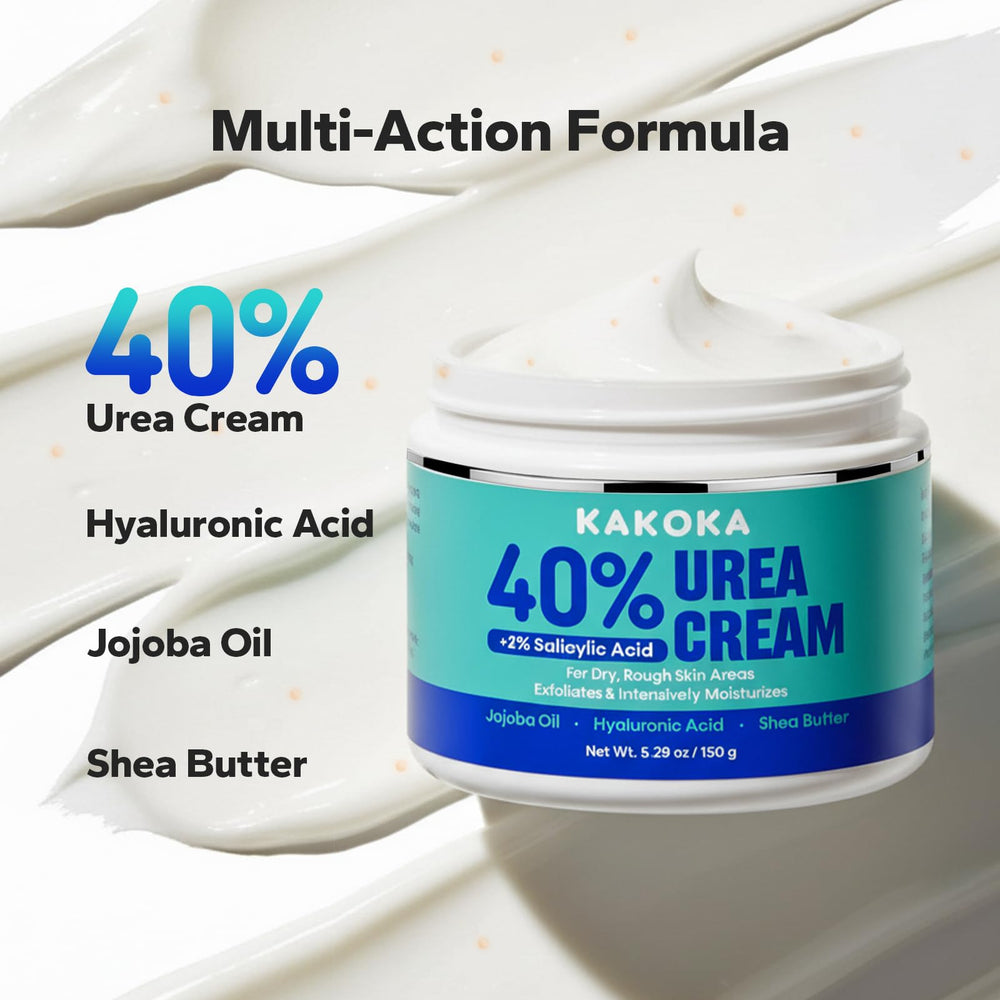 Kakoka Crème Urea 40% absorption rapide, sans résidu gras.