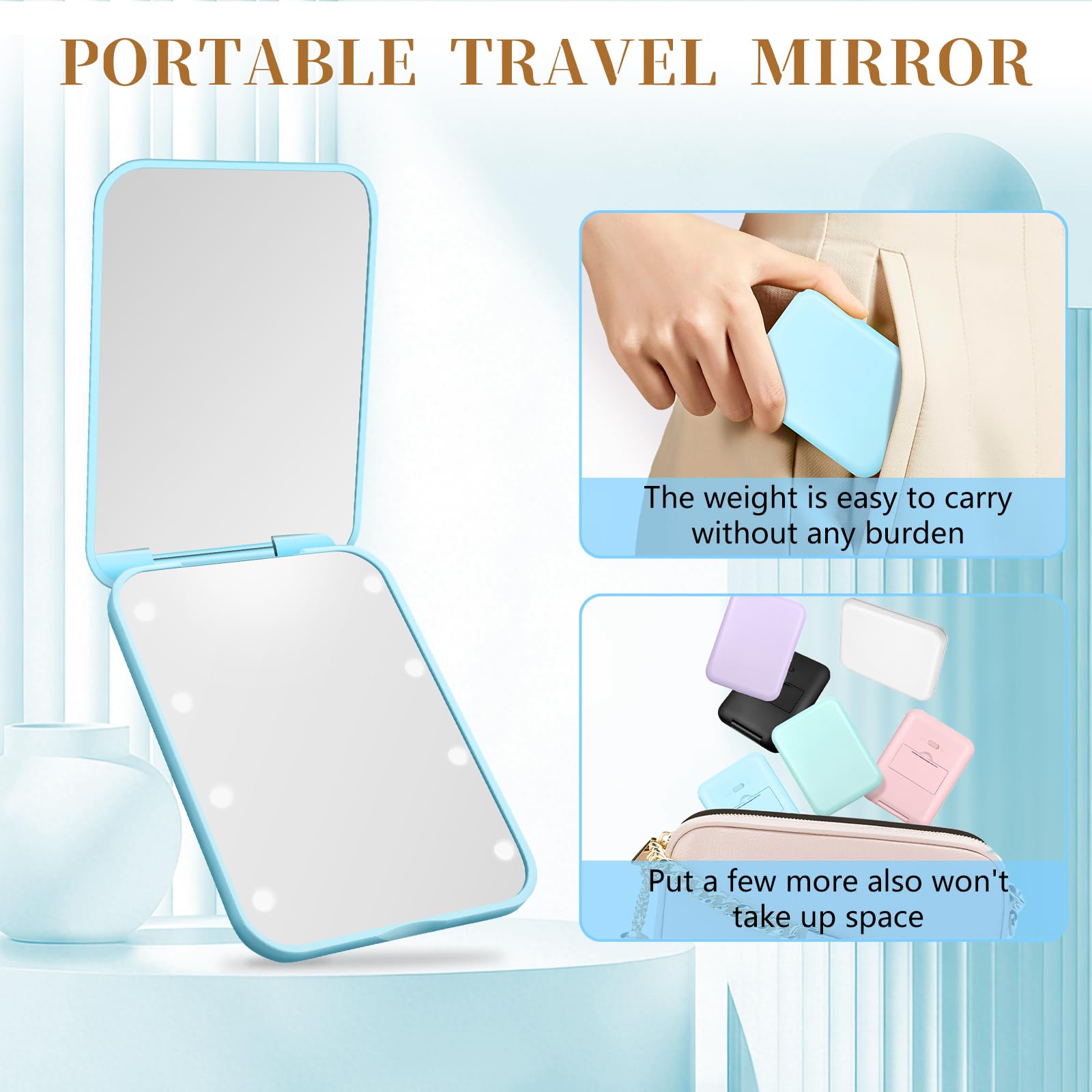 Format portable pour sac à main ou poche, idéal en voyage.