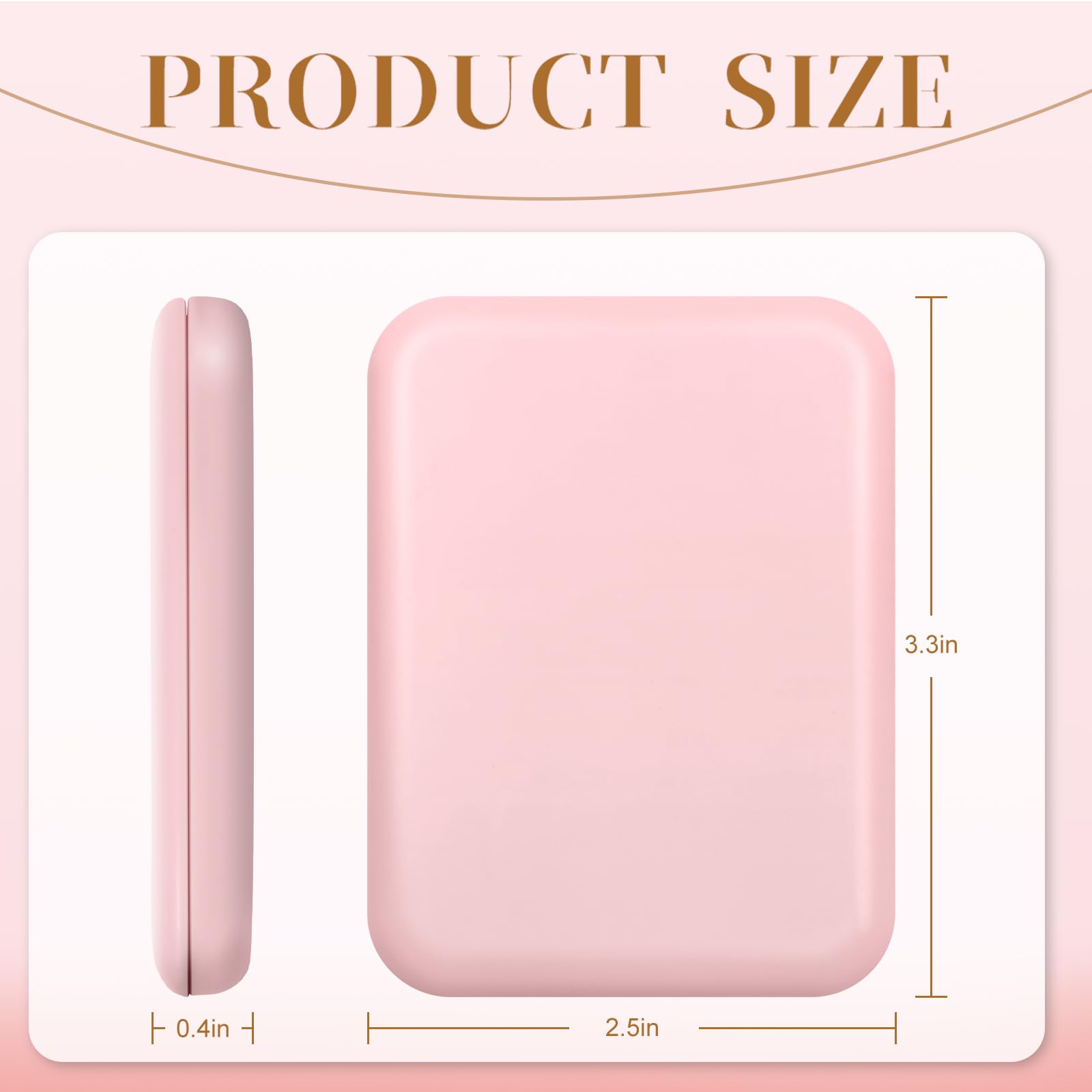 Miroir rose Kakuje: design élégant, idéal pour offrir et utiliser au quotidien