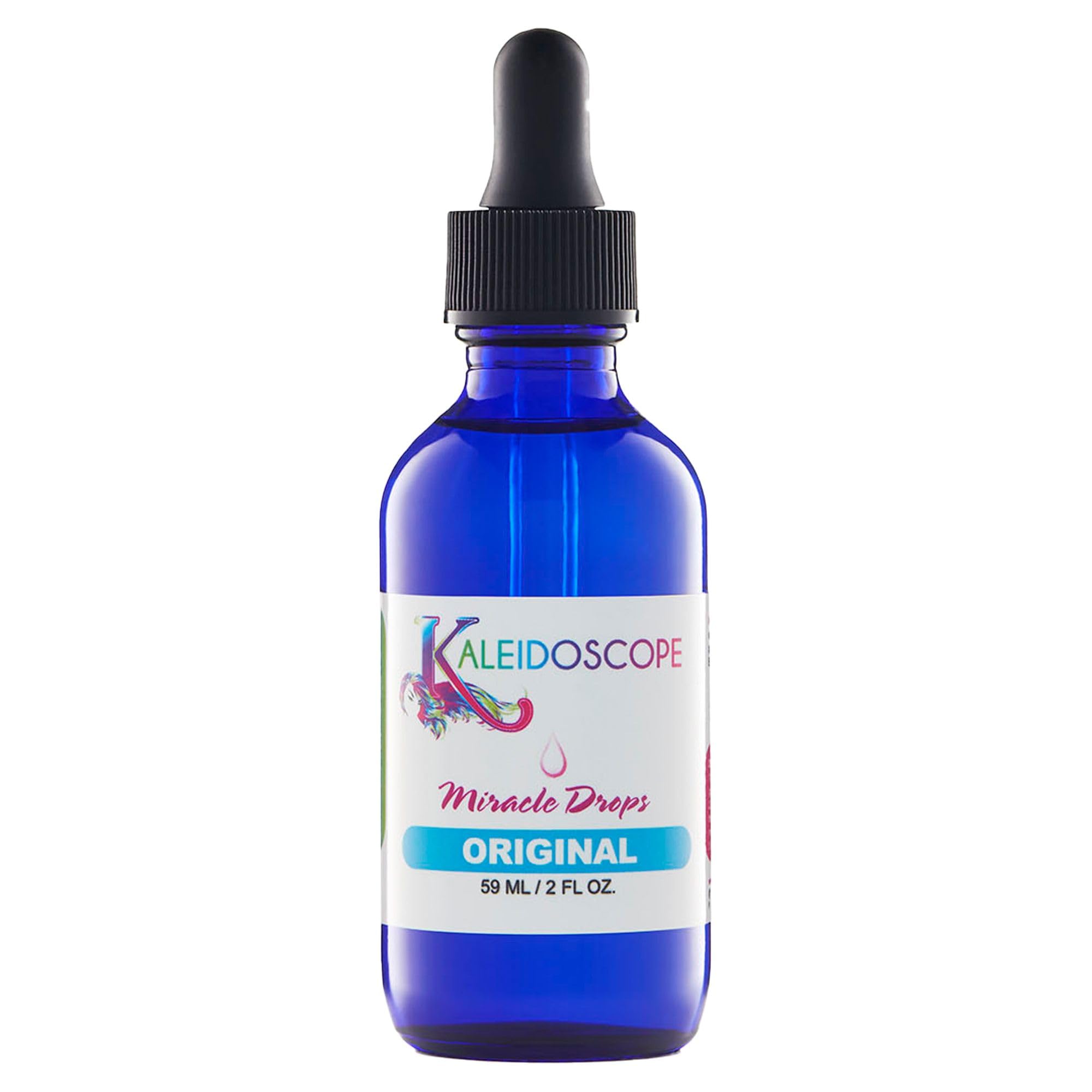 Kaleidoscope Miracle Drops – bouteille 60 ml prête à l'emploi pour rafraîchir le cuir chevelu et hydrater les follicules.