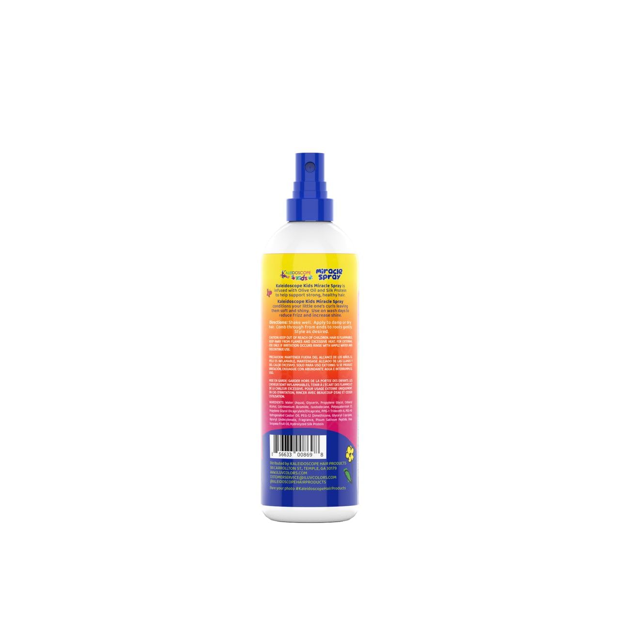 KALEIDOSCOPE Miracle Drops pour cheveux bouclés: démêlage facile et brillance sans résidu.