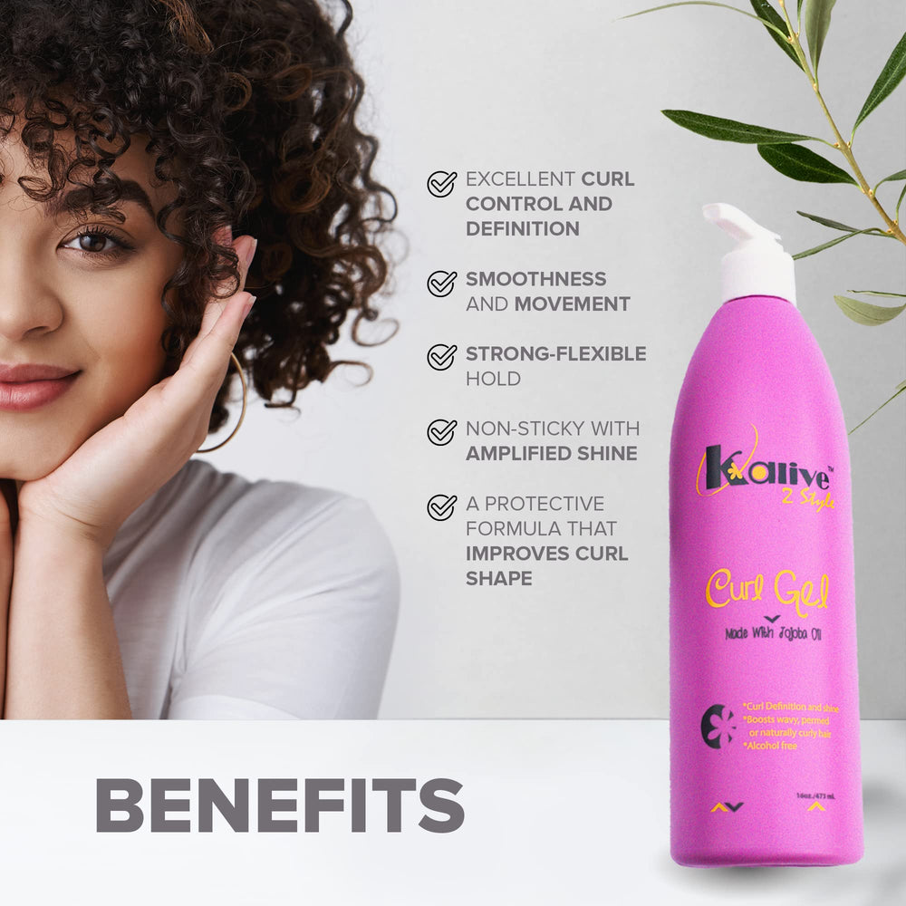 KALIVE 2 STYLE Curl Gel définit les boucles et hydrate les cheveux