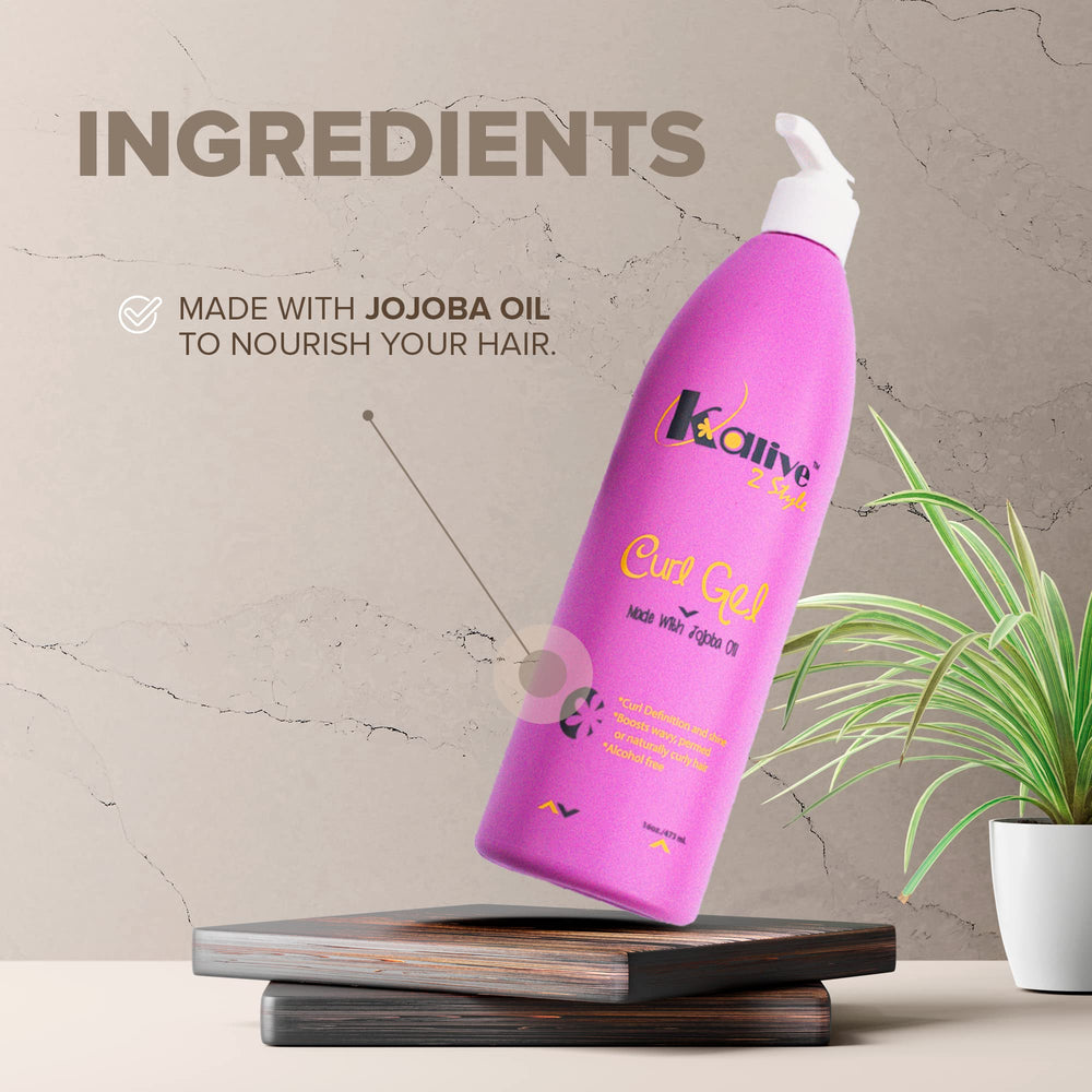 KALIVE 2 STYLE Curl Gel pompe pour application uniforme des boucles