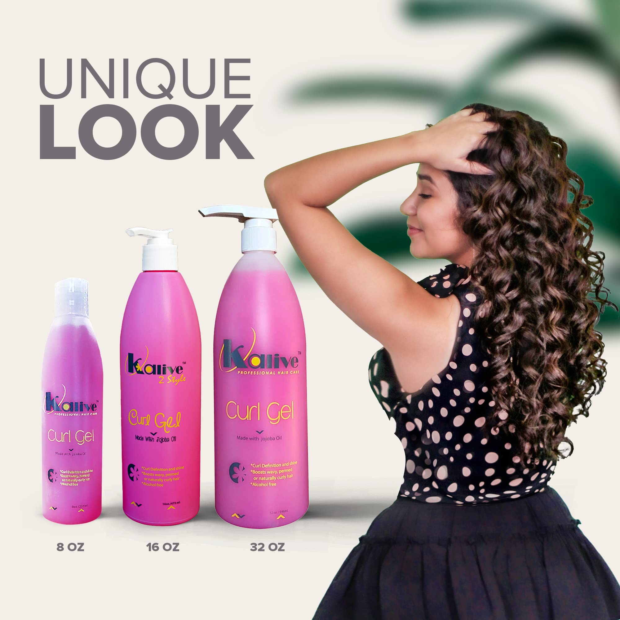 KALIVE 2 STYLE Curl Gel convient aux boucles naturelles et traitées, définition assurée