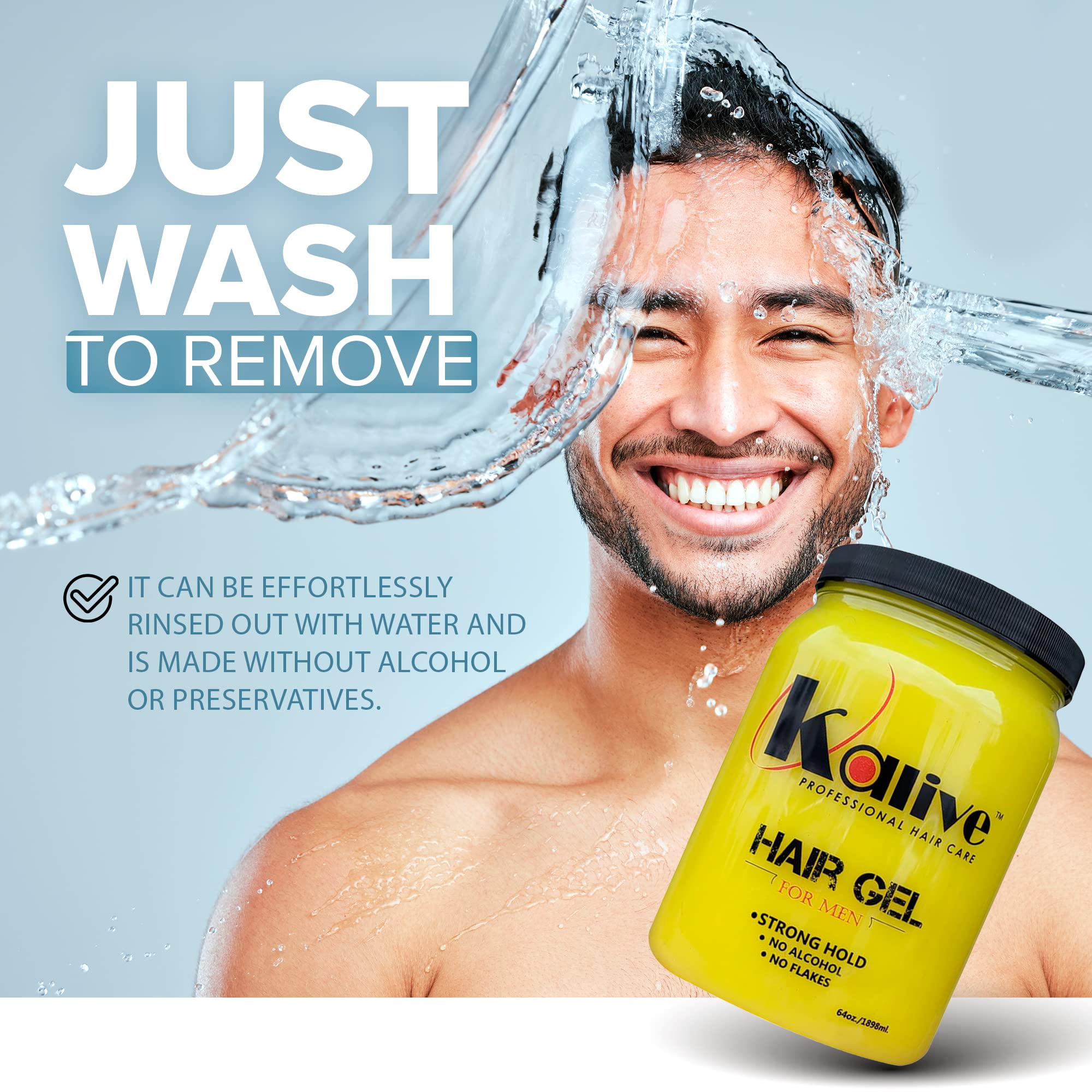Brillance légère naturelle avec le gel coiffant KALIVE 2 STYLE