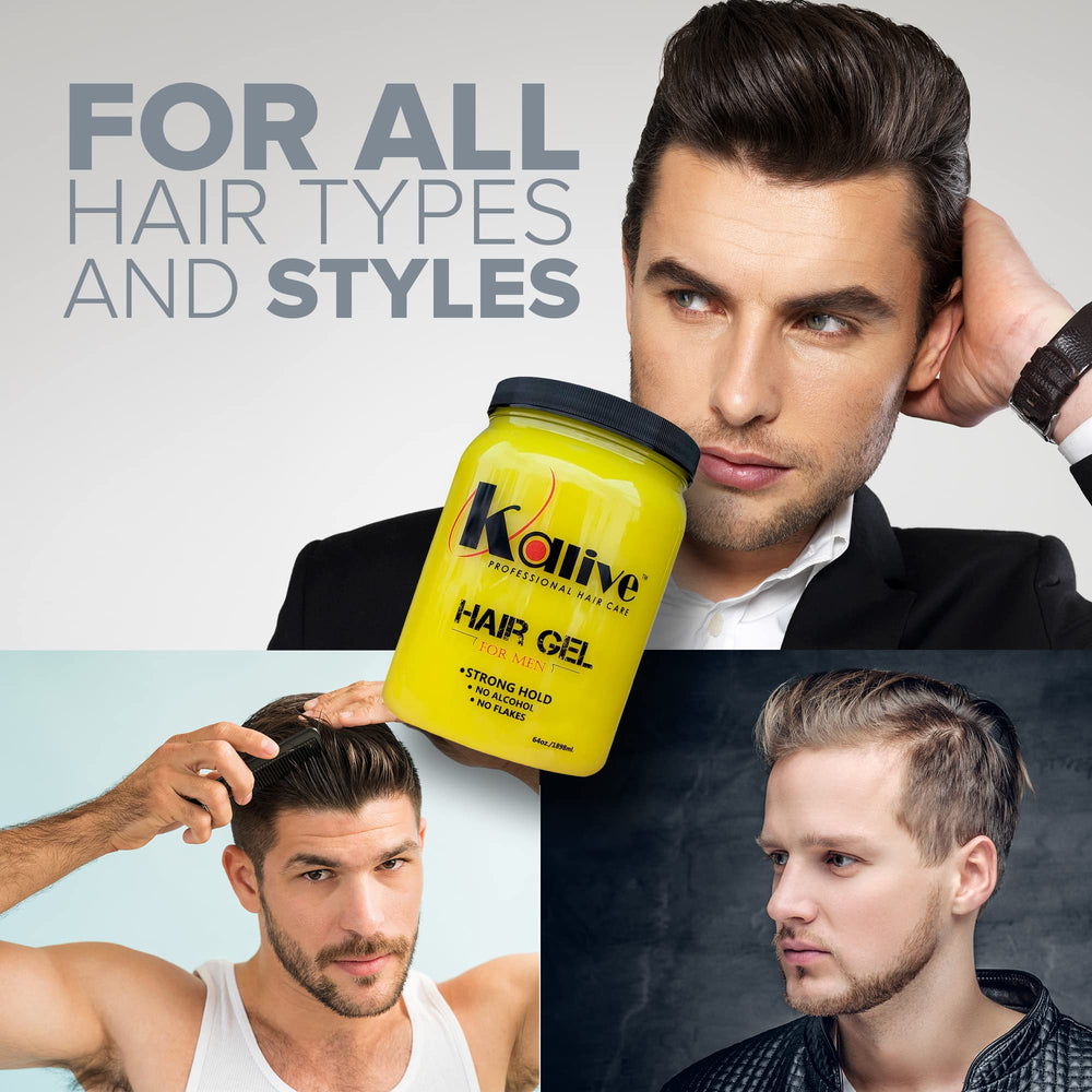 Cheveux parfaitement stylisés grâce au gel coiffant KALIVE 2 STYLE