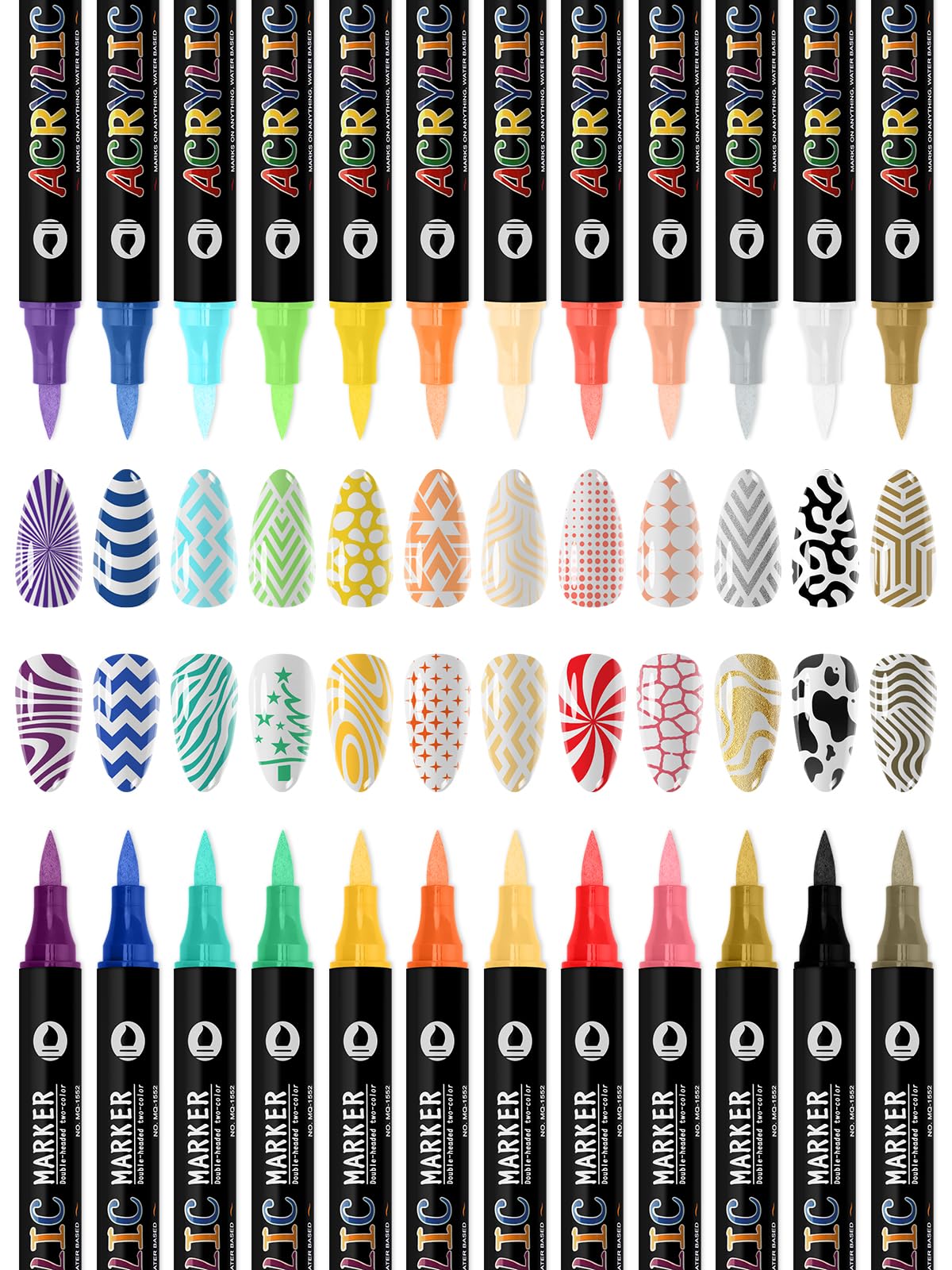 Kalolary dessin motifs ongles points et lignes, motifs créatifs.