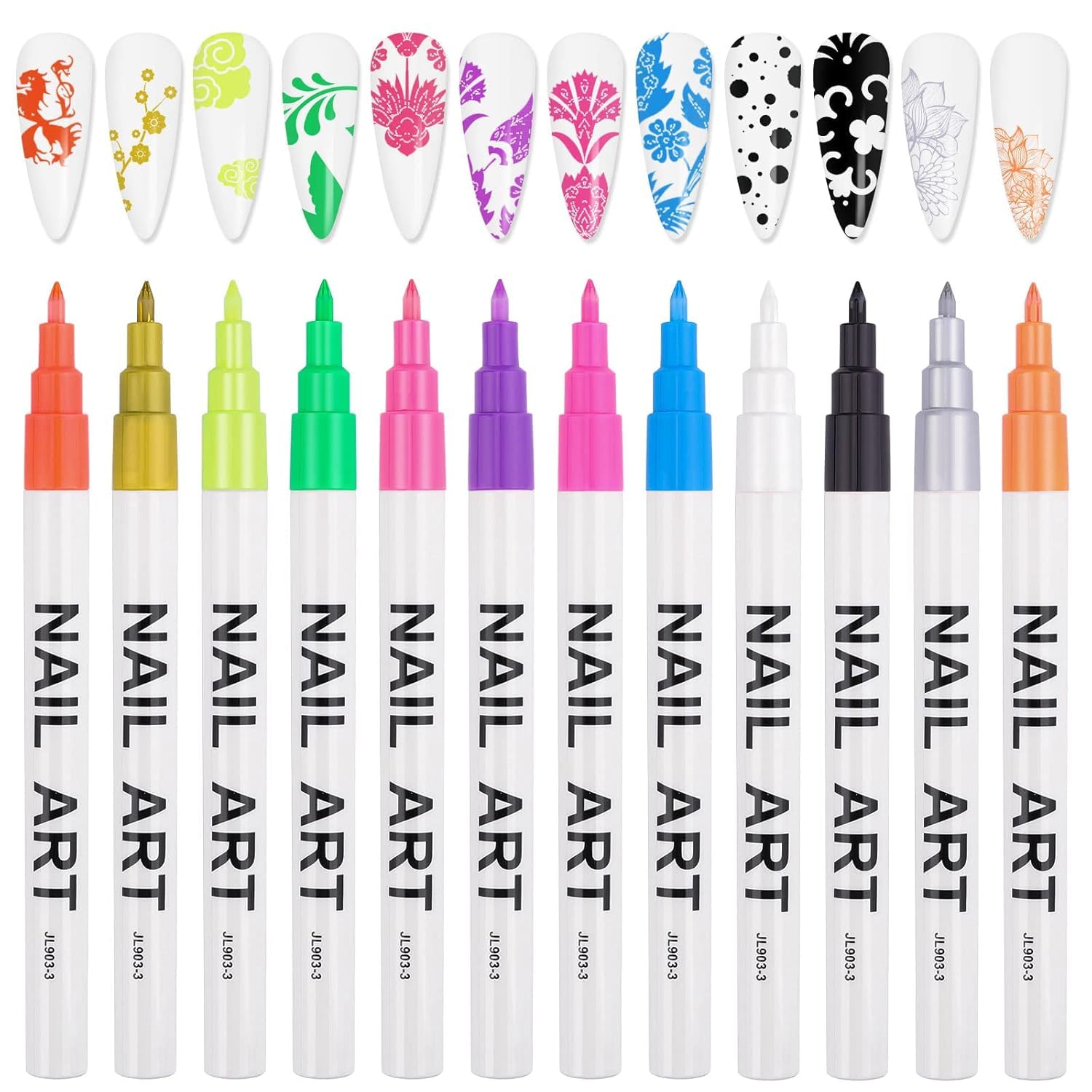 Kalolary ensemble-stylo art ongles 3D pour motifs variés sur ongles.
