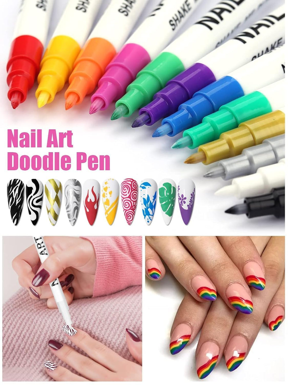 Kalolary stylos art-ongles couche de finition protège les dessins.