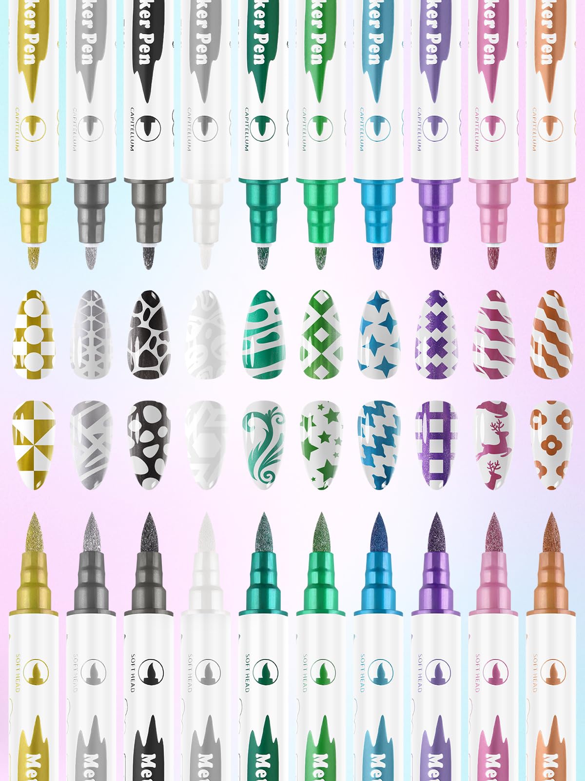 Kalolary stylo ongles lignes abstraites style unique