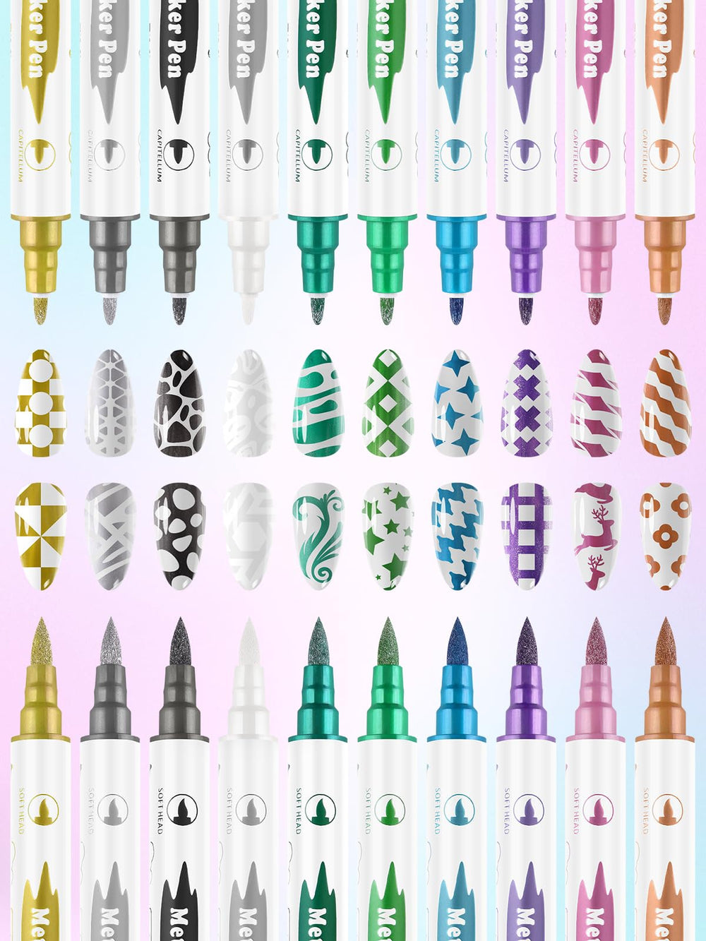 Kalolary stylo ongles lignes abstraites style unique