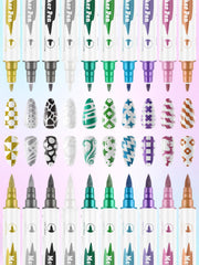 Kalolary stylo ongles lignes abstraites style unique