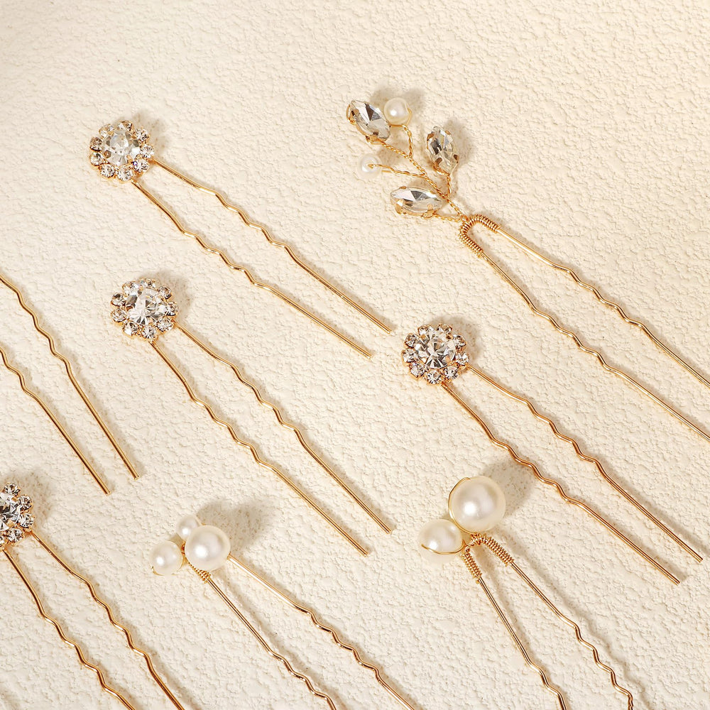 Epingle Kalolia dorée scintillante idéale pour soirée glamour