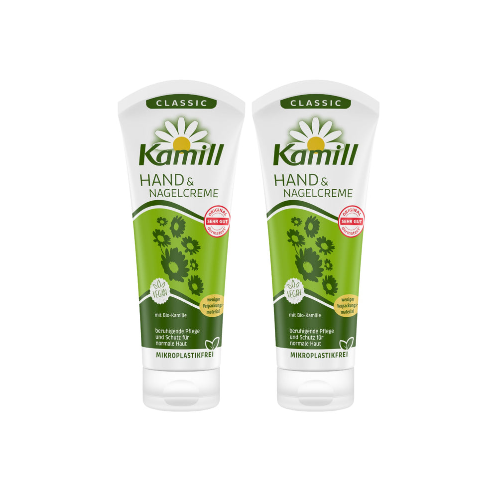 Kamill crème mains et ongles camomille naturelle dans l'emballage, soin hydratant.