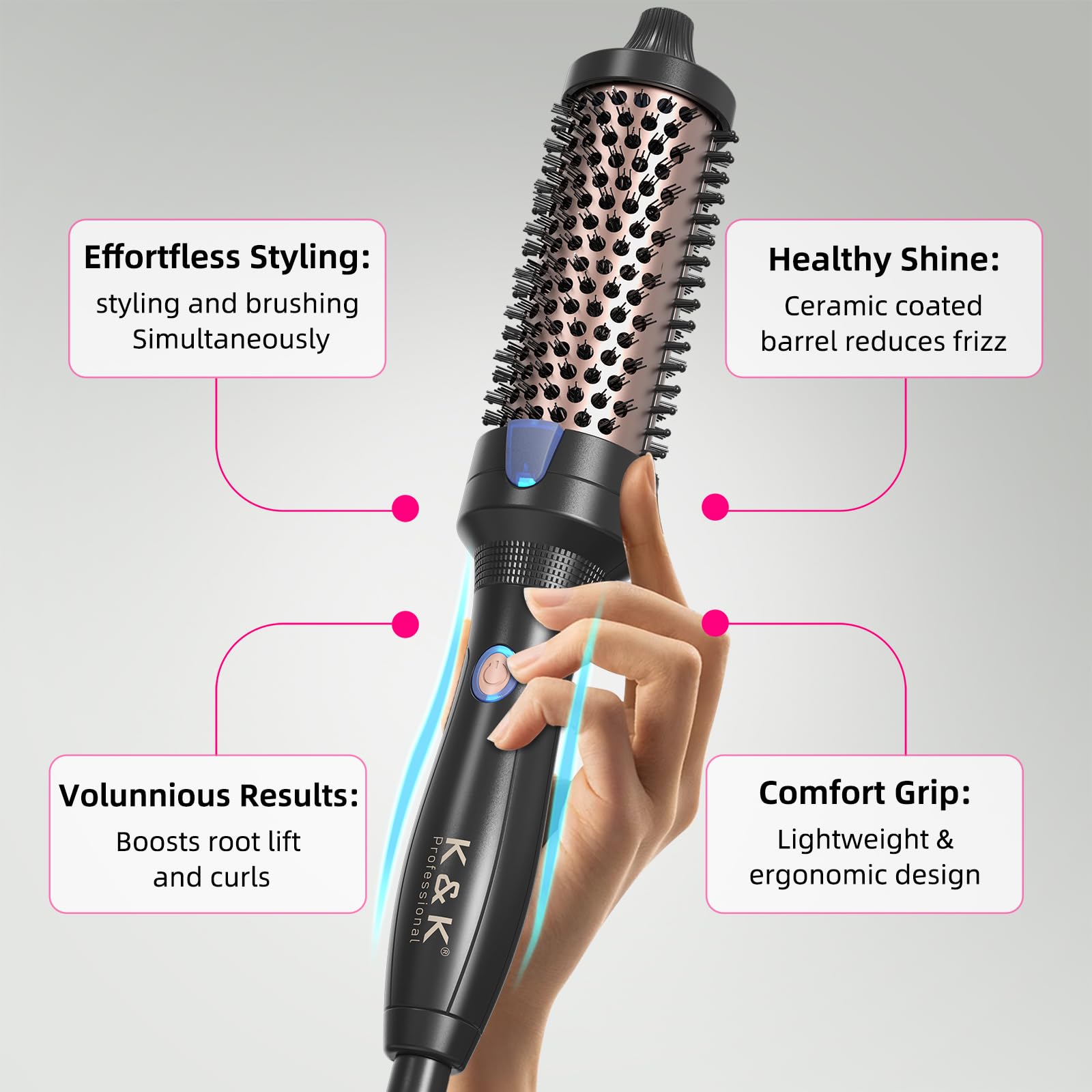 Brosse K&K alimentation mondiale 110-220V pratique pour voyages