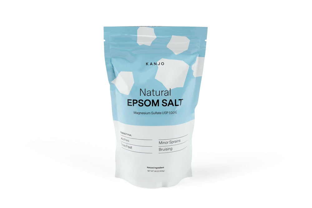Kanjo Sel Epsom Naturel: bain-pieds pour détente des pieds fatigués et muscles.