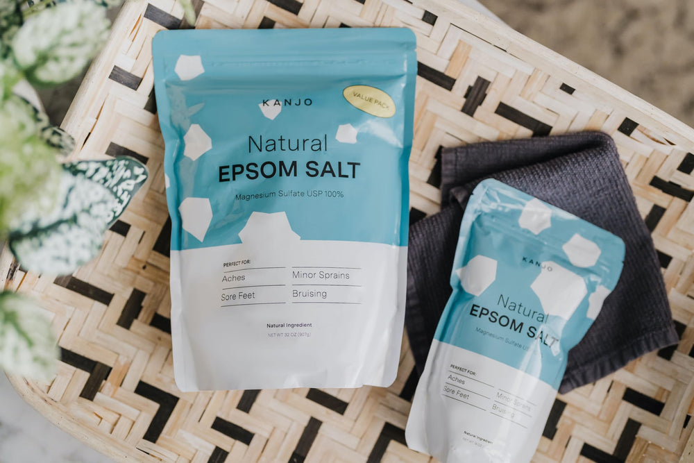 Kanjo Sel Epsom Naturel: utilisé sans parfum pour détendre le corps à domicile.