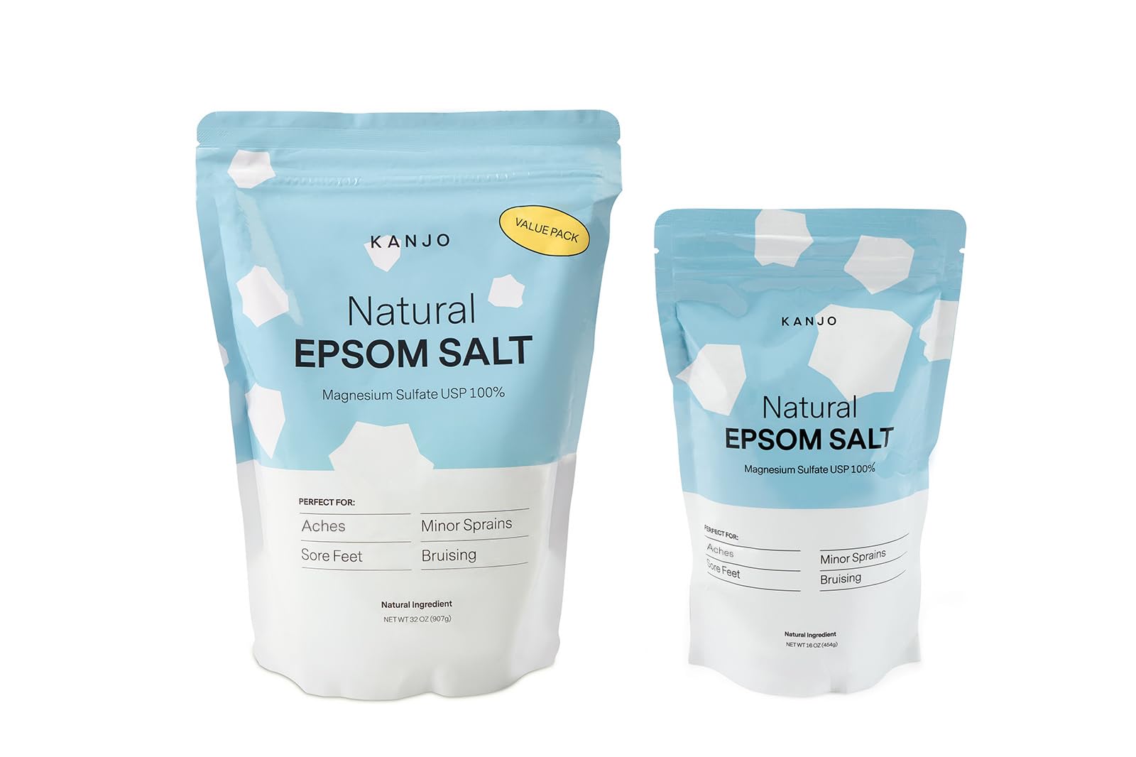Kanjo Sel Epsom Naturel: format pratique et sans parfum pour routine spa maison.