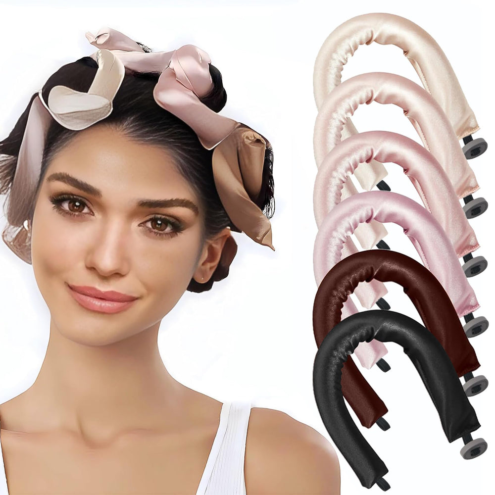 Rouleaux satin Kanuoc : lot de 6 pour boucles sans chaleur, faciles à utiliser