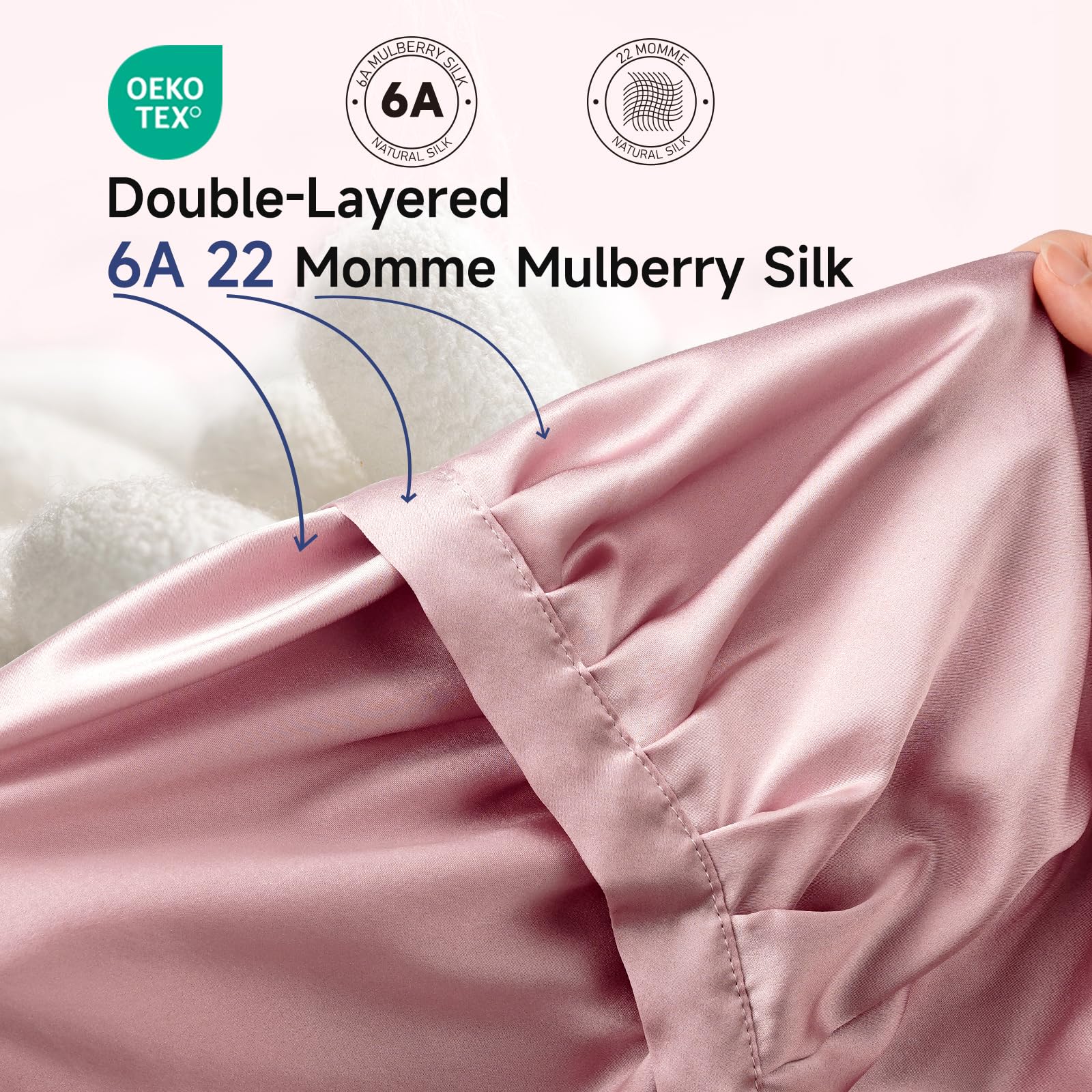 Bonnet Kaome soie anti-glisse permet de rester en place toute la nuit.