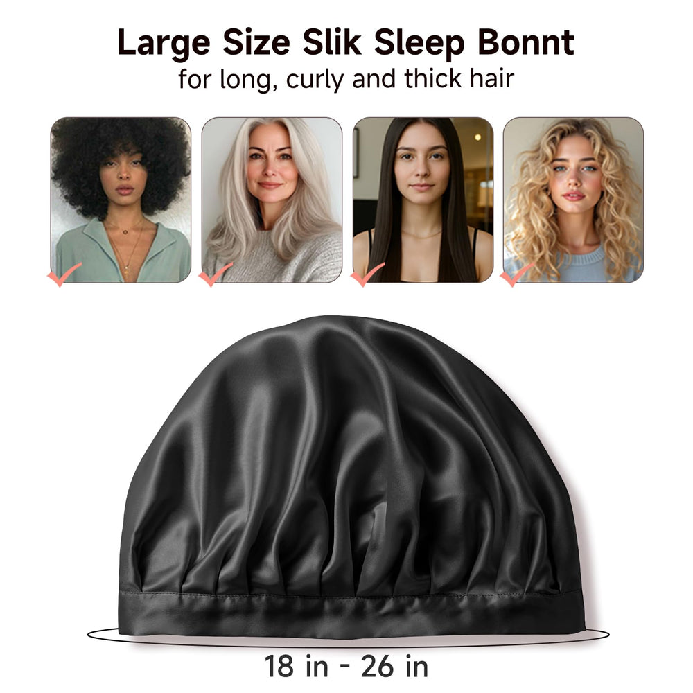 Kaome bonnet soie mûrier usage divers, dormir, maquillage, ménage.