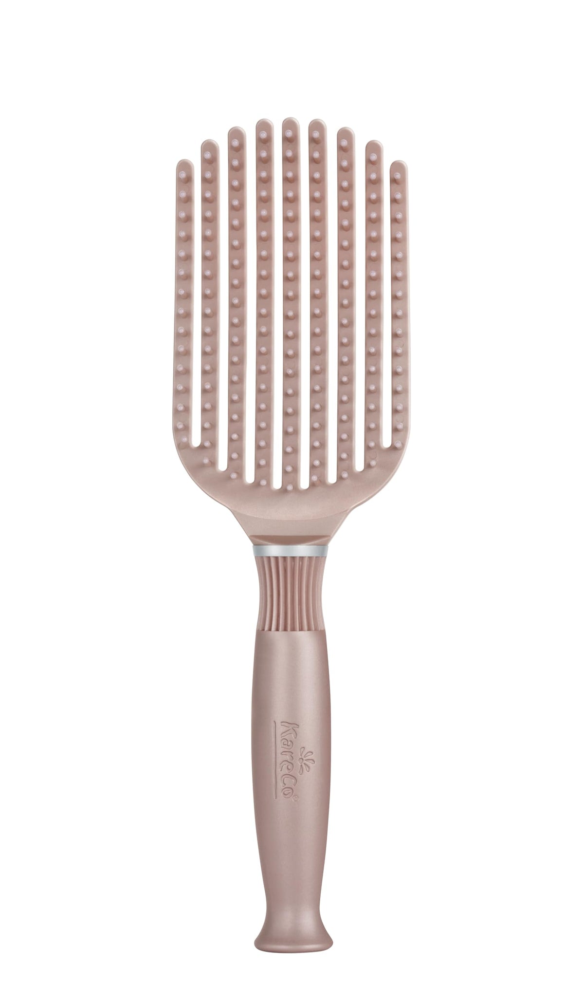 Brosse KareCo Tangle Buster avec poignee en caoutchouc durable pour démêlage en déplacement