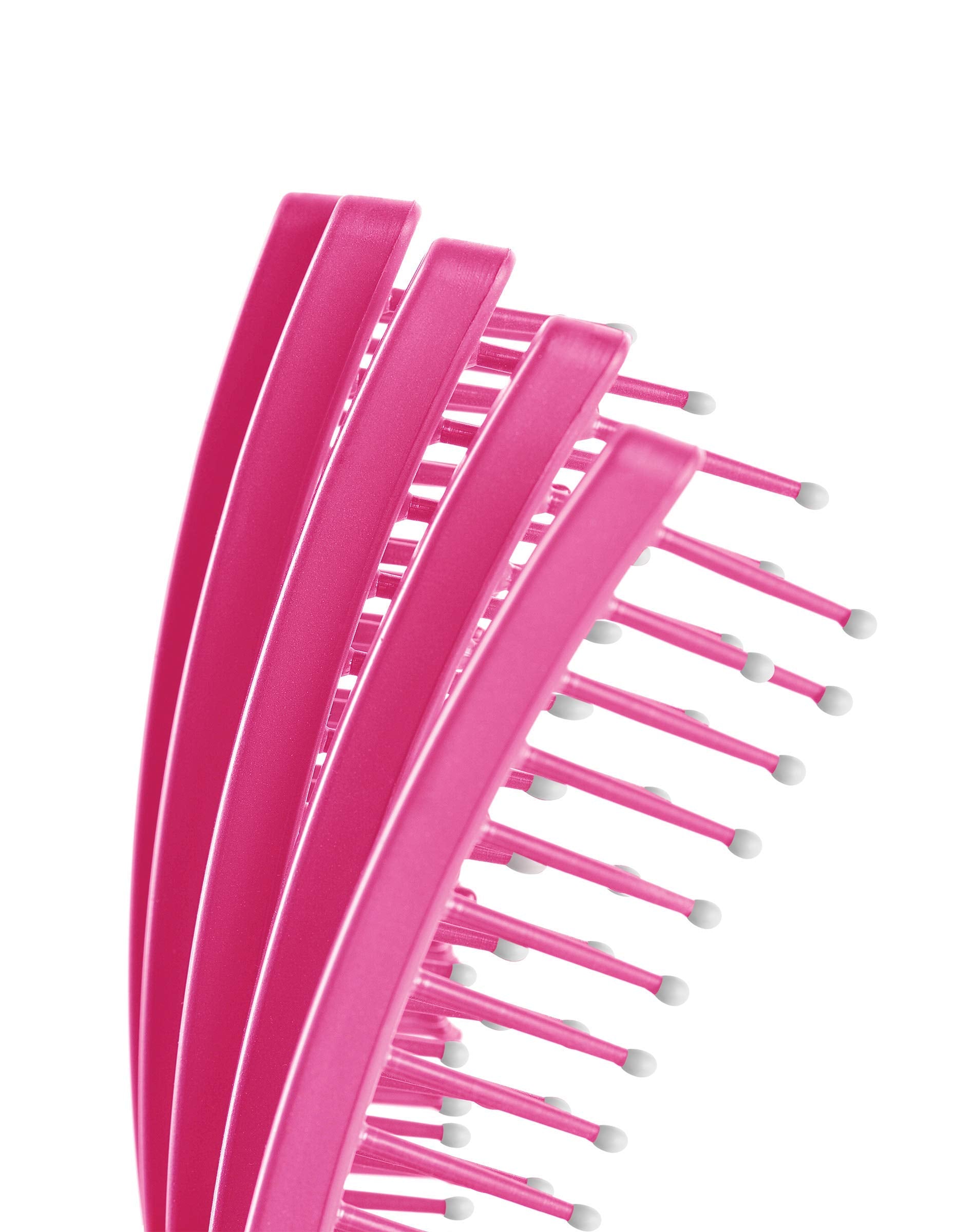 Poignée caoutchouc longue KareCo Tangle Buster pour une prise confortable.