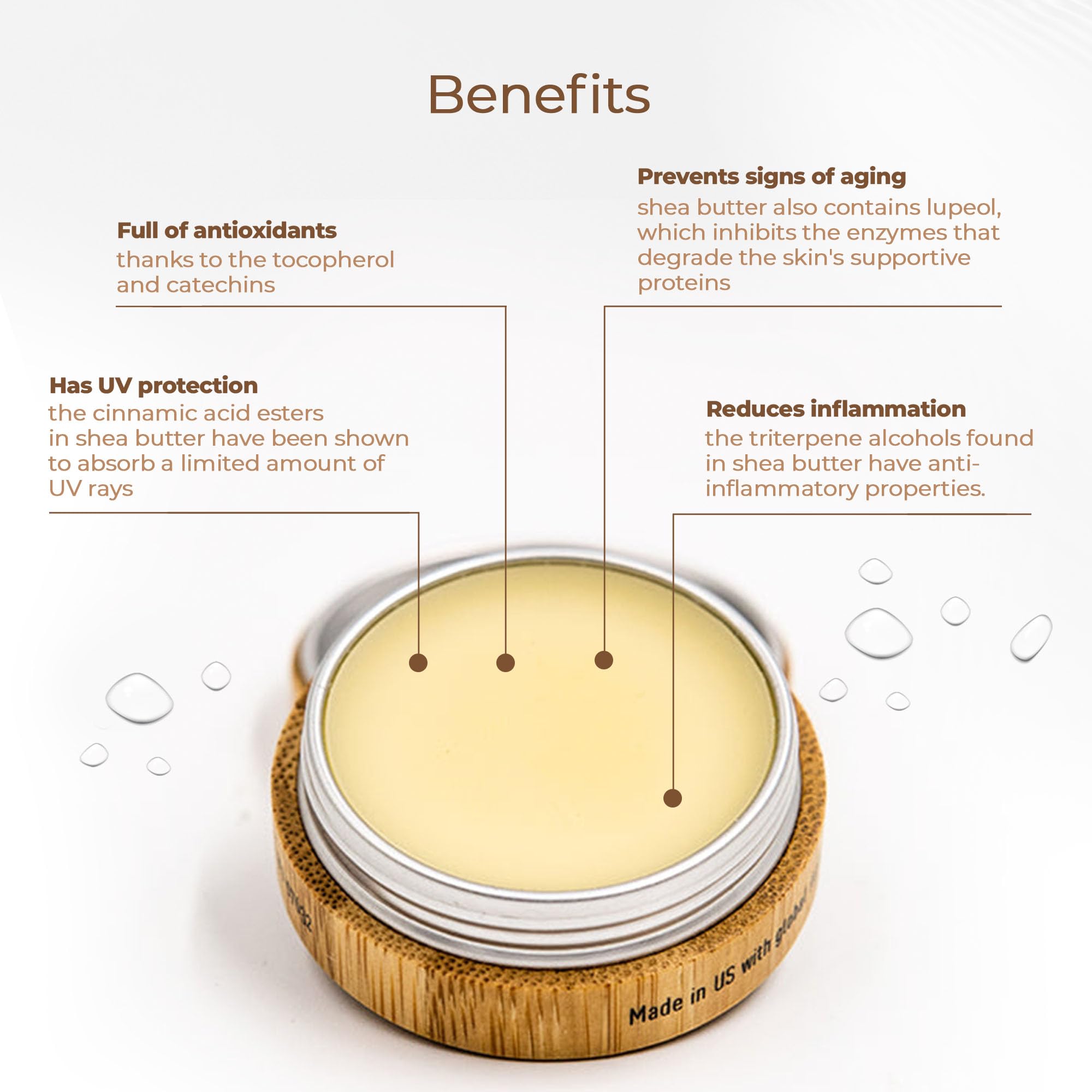 Baume Karité: ingrédients Rosehip et Jojoba pour nourrir intensément.