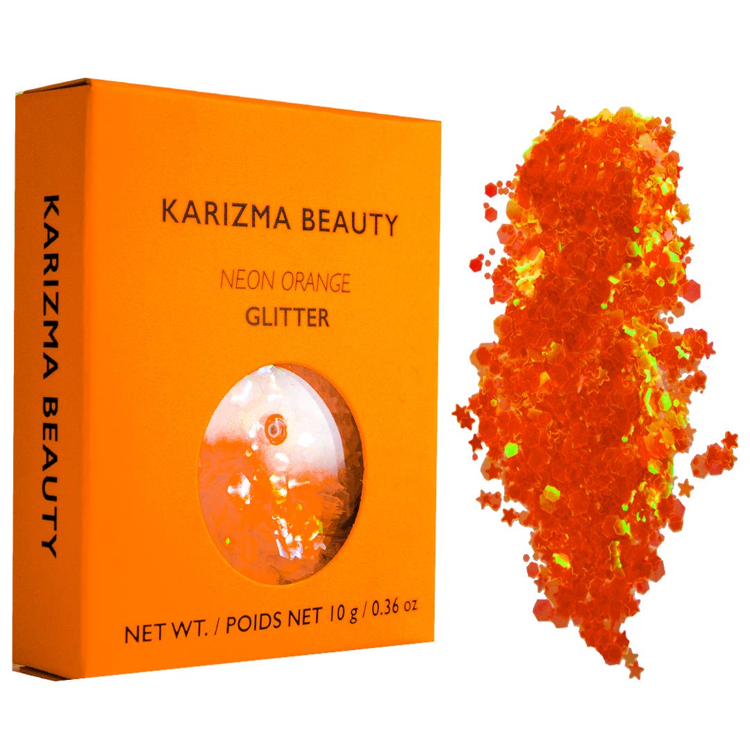 KARIZMA Neon Nights: paillettes vert fluo pour accents colorés et créatifs
