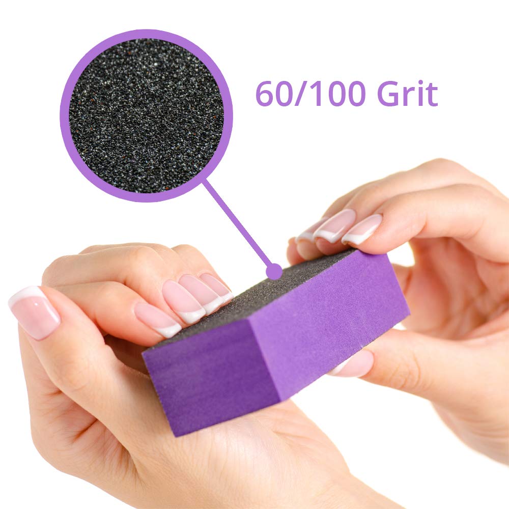 Emballage Karlash violet noir avec accessoires pour soins des ongles.
