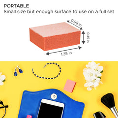 Karlash bloc-polissage orange mini, dos double, pratique en salon ou à domicile.