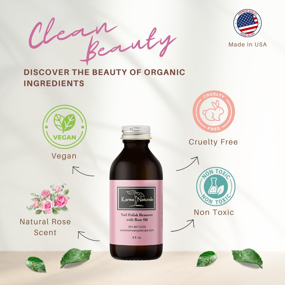 Odeur naturelle agréable du dissolvant Karma Organic.